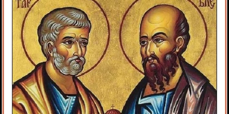 صلاة للقديسين الرسولين بطرس وبولس