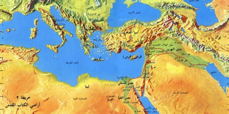 1- أراضي الكتاب المقدس – خرائط الكتاب المقدس