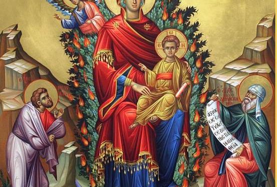 أيقونة العليقة (الملتهبة) غير المحترقة – الايقونة وشرحها