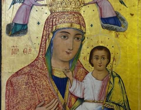 أيقونة العذراء مـريـم الملكة – الايقونة وشرحها