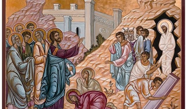 أيقونة لعازر القائم من الموت – الايقونة وشرحها