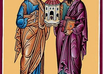 أيقونة بطرس وبولس عمودا الكنيسة – الايقونة وشرحها