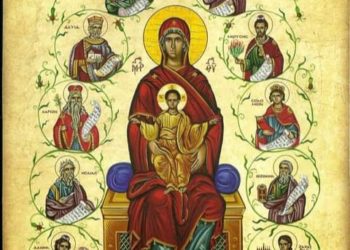 أيقونة والدة الإله المحاطة بالأنبياء – الايقونة وشرحها