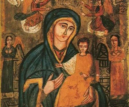 أيقونة تتويج السيدة العذراء (قبطية) – الايقونة وشرحها