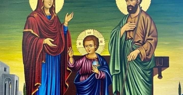 أيقونة العائلة المقدّسة للمشيئة الإلهية – الايقونة وشرحها