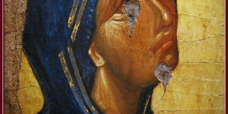 أيقونة العذراء المبعدة للحروب (بيزنطية) – تاريخ الايقونة