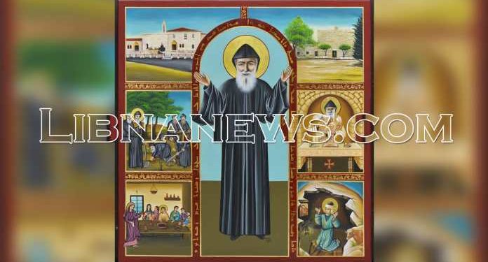 أيقونة حديثة لمار شربل (أيقونة مارونية) – الايقونة وشرحها