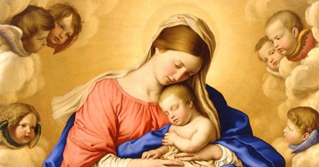 تمجيد فضائل العذراء السامية التي جعلتها أماً للمخلص لأنها كانت ممتلئة من النعم