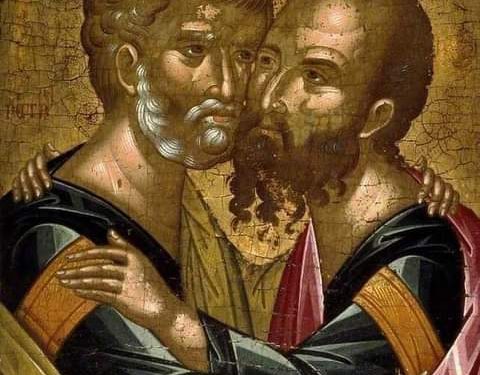 أيقونة القدّيسَين بطرس وبولس مؤسسي الكرسيّ الأنطاكيّ – الايقونة وشرحها