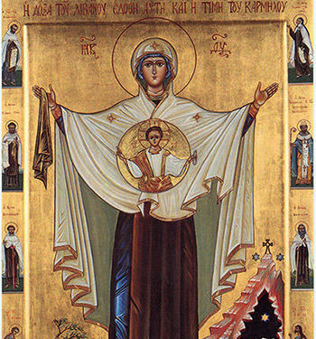 أيقونة والدة الإله ملكة بهاء الكرمل (16 تموز) – شرح الايقونة