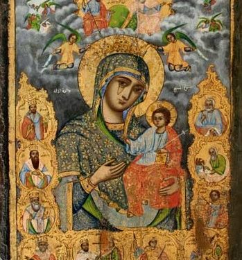 أيقونة المزار العذراء الدّامعة في كنيسة سيّدة الزلزلة العجائبية في زحلة – تاريخ الايقونة