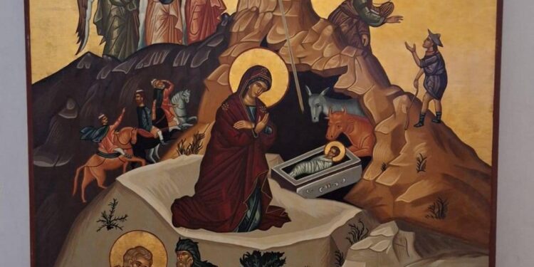 والدة الإله في أيقونة الميلاد – الايقونة وشرحها