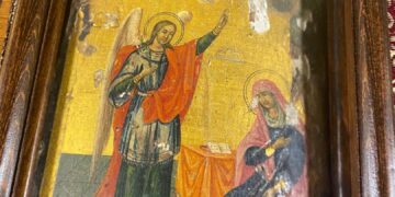 أيقونة بشارة والدة الإله العجائبية في الكنيسة المريمية ( أيقونة المديح) – تاريخ الأيقونة وشرحها