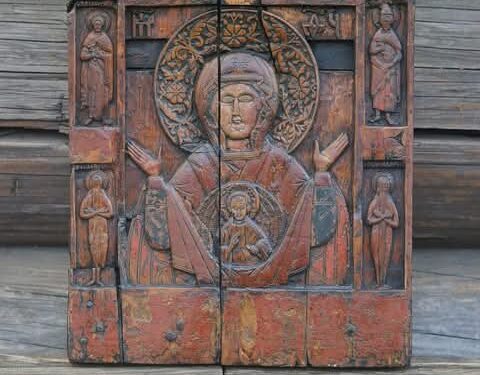 أيقونة والدة الإله المتضرعة الخشبية الروسية – تاريخ الايقونة