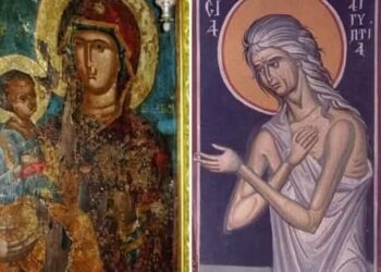 أيقونة والدة الإله التي تابت قدّامها القديسة مريم المصرية – تاريخ الايقونة