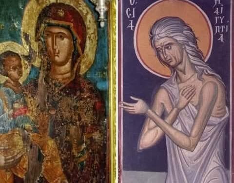 أيقونة والدة الإله التي تابت قدّامها القديسة مريم المصرية – تاريخ الايقونة