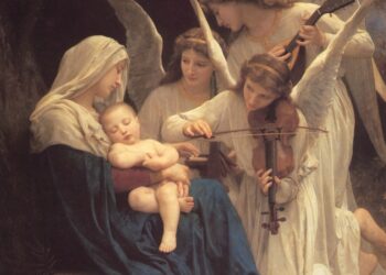 مريم والطفل في أحشائها