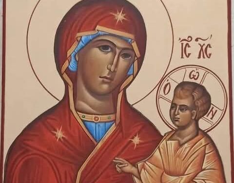 الأيقونة الأرثوذكسية لوالدة الإله (القدّيس نيقولاوس فيليميروفيتش الصربي) – الايقونة وشرحها