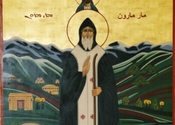 أيقونة مار مارون في كور تقليد جديد في الكنيسة المارونية – الايقونة وشرحها