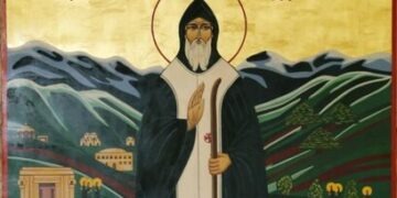 أيقونة مار مارون في كور تقليد جديد في الكنيسة المارونية – الايقونة وشرحها