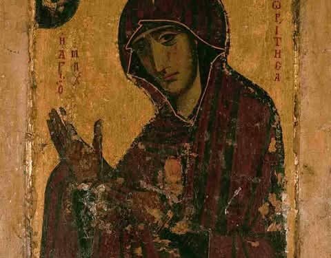 أيقونة العذراء (سيدة السكين المقدس) – تاريخ الأيقونة