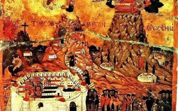 إيقونة قديمة ونادِرَة لدير القدّيسة العظيمة كاترينا – الايقونة وشرحها