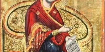 أيقونة ألبانية للعذراء وهي حامل (أيقونة سيدة الحمل) – الايقونة وشرحها