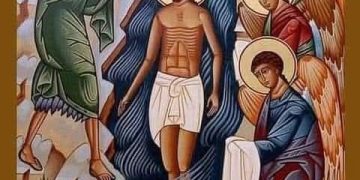 القدّيس يوحنّا المعمدان في أيقونة الظهور الإلهي