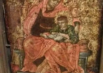 أيقونة نادرة لوالدة الاله تقرأ للمسيح – الايقونة وشرحها