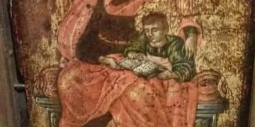 أيقونة نادرة لوالدة الاله تقرأ للمسيح – الايقونة وشرحها