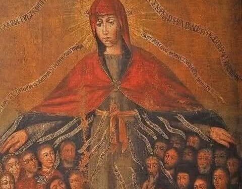 أيقونة الحماية المقدسة للعذراء مريم – الايقونة وشرحها